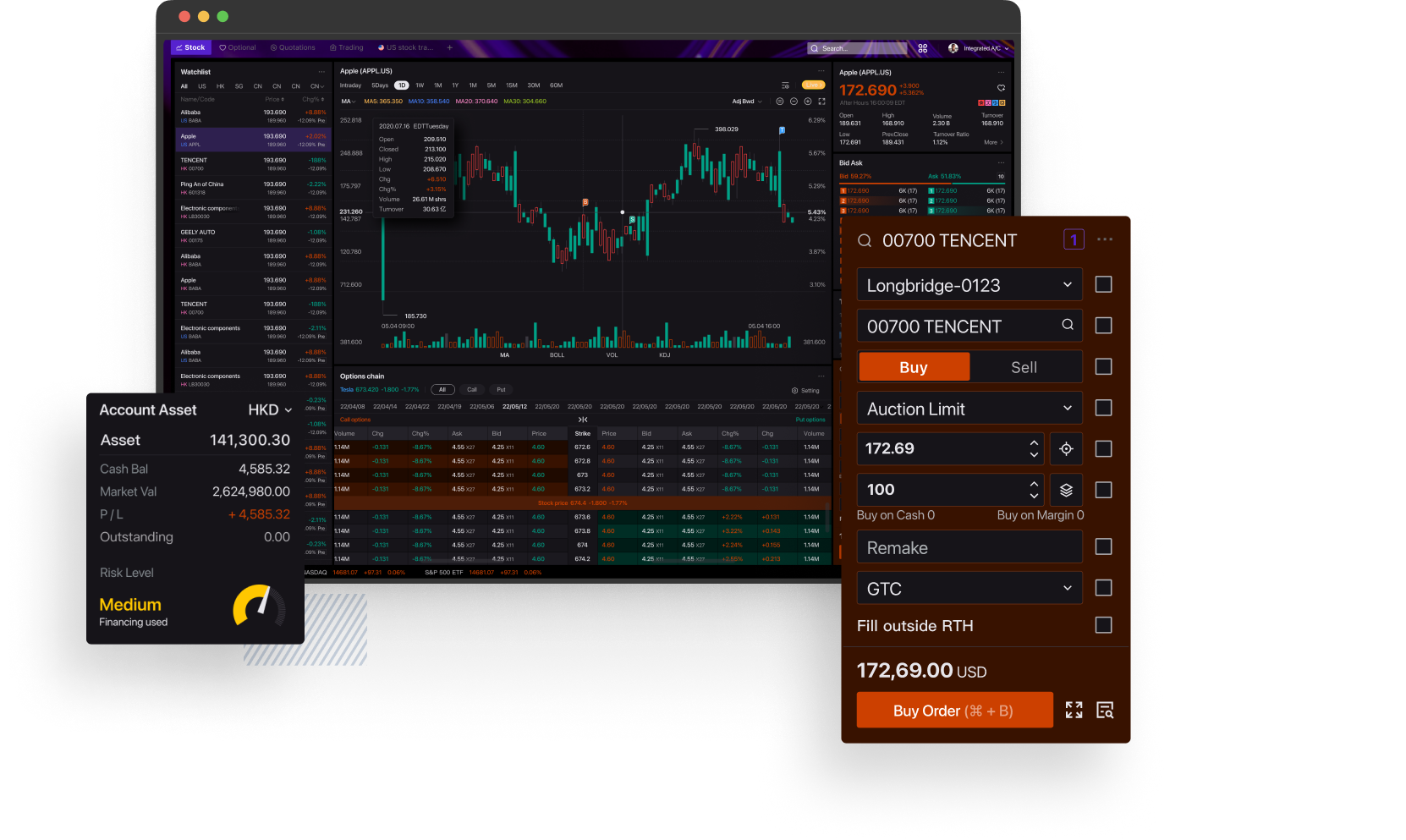 Longbridge's quote data feature