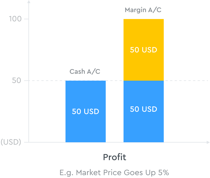 Margin trading profit diagram